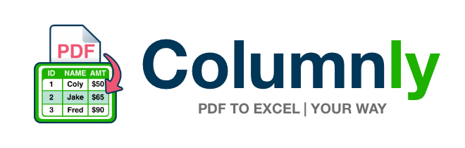 Columnly PDF invoice converter